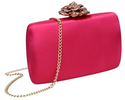 SwankySwans Women's Rosie Clutch Bag, Fuchsia, One Size