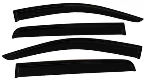 DEMULAX ABS-Fenstervisier-Windabweiser, for Ford, for Ranger Wildtrak T6 T7 2012–2019, Doppelkabine Windabweiser für Seitenfenster