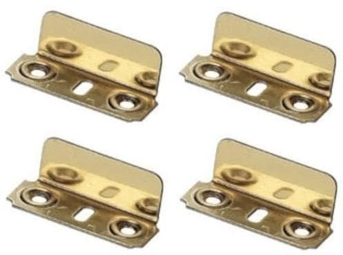 cyclingcolors 4x Gâche équerre à visser 35 x 14mm en acier finition laitonnée Serrure Verrou Porte Meuble Came Batteuse