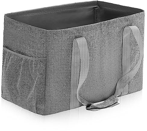 TINEASUR Faltbare Einkaufstasche Mit Großem Fassungsvermögen Verstärkten Griffen Netztaschen Und Reißverschlusstasche Für Einkaufen Reisen Und