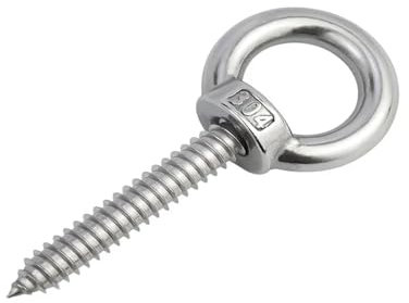 KSeSii 1 Uds M4 M5 M6 M8 M10 M12 304 A2 tuerca de anillo de ojo autorroscante de acero inoxidable ganchos de elevación de ojo tornillos de altavoz de sonido autorroscantes(M8x30mm)