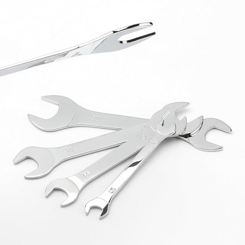 hGiesXgyN Juego de Llaves de Boca Fina de 3 mm, Llave Plana Ultrafina, Herramienta multifunción superfina for tuberías de plomería, Boquilla de Gas, Llave de Horquilla.(17Pcs 6-32mm)