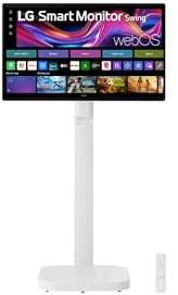 LG 32U889SA-W - Smart Monitor Swing 32, Pantalla Táctil 4K UHD (3840x2160), webOS 24, Peana Portátil y Flexible, IPS, 60Hz, HDR 10, DCI-P3 95%, USB-C, Mando a Distancia, App ThinQ, Blanco