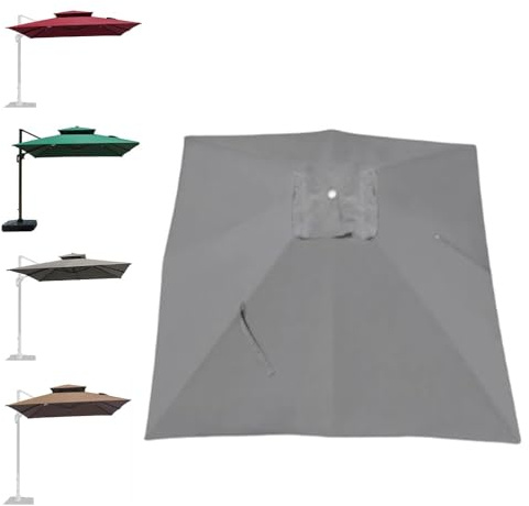 MACAGGTNTU Auvent de Rechange Carré Extérieur Terrasse 300cm, Toile Protection Déporté (Sand)