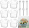 YOZAIUUI 6PCS Clear Aquarium Plant Holder: Fish Tank Plant Pots Baskets Hanging Aquarium Planter Cups with Hook for Aquaponic Plant Cultivation