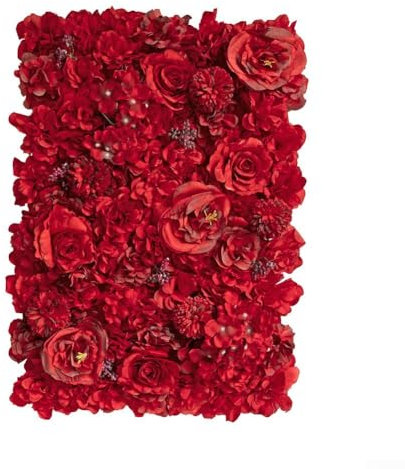 Panneau mural de fleurs artificielles, hortensia rose en soie, décoration de mariage, arrangement floral artificiel pour événements, fêtes, photos (bordeaux)