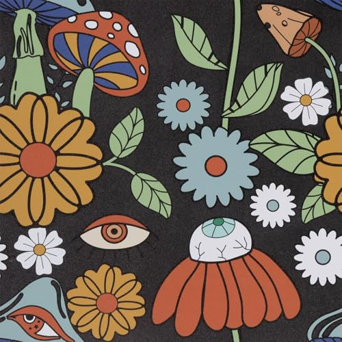 Honcet Self Adhesive Wallpaper Floral, Sticky Back Plastic Patterned Dark 44x300cm, Vinyl Wrap for Furniture Cupboards Kitchen Living Room Vintage