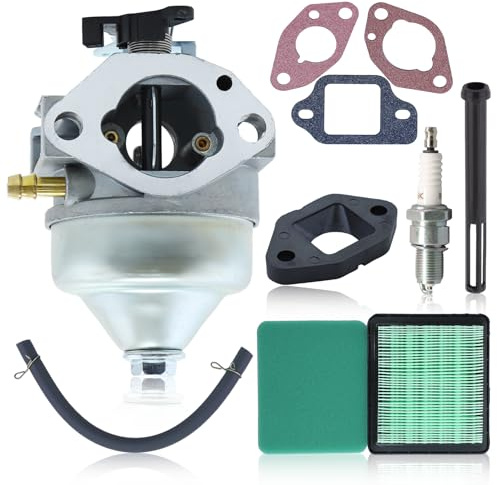 AUMEL Kit de Carburateur pour Honda GCV190 Debroussailleuse Kit avec Carburateur Filtre à Air Jeu de Joints de Carburateur Bougie D'allumage Isolateur de Carburateur Filtre à Essence