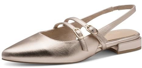 MARCO TOZZI Bailarinas para Mujer 2-29409-44, Platino, Talla 39 EU
