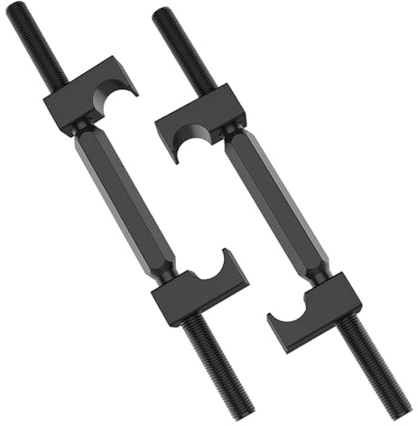 Strut Spring Compressor Tool - Adjustable Alloy Steel Construction, Manual Shock Absorber Extraction Kit | Wound Clamp for Motorbike Car Fork Garage Service Suspension