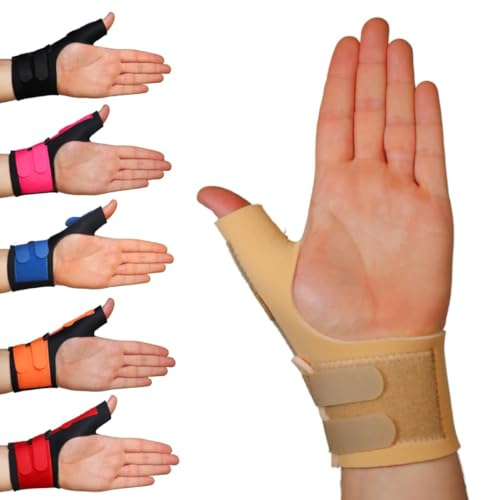 Solace Bracing Cool-Flow Max Thumb Support (6 Colours) - #1 British Made & NHS Supplied Advanced Thumb Spica Splint Brace for Arthritis, Tendonitis, RSI, Trigger Thumb & More - Beige, OSFM, Left