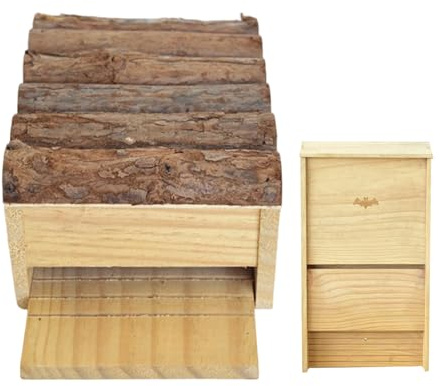Fledermaushäuser Für Den Außenbereich | Großer Unterstand Aus Holz Für Die Wandmontage - Einfach Zu Installierende Fledermaushöhle Für Den Garten,Für Garten Hof Weg Farm Terrasse Pfahl Park Scheune Na