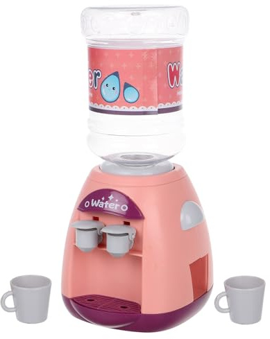 FUNOMOCYA Mini Dispensador de Agua, Juguete Eléctrico de Doble Salida, Color Rosa sin Batería, Compacto y Seguro para Juegos de Cocina y Simulación Infantil