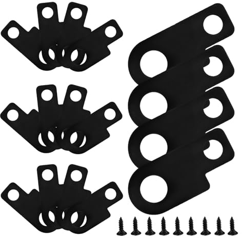 Pedal Montagesatz für Effektpedale 16 Stück aus Metall | E Gitarren Pedalboard Bausatz in Schwarz, Schnelle Montage mit Stabiler Mechanik, 16 für Bühne und Auftritte