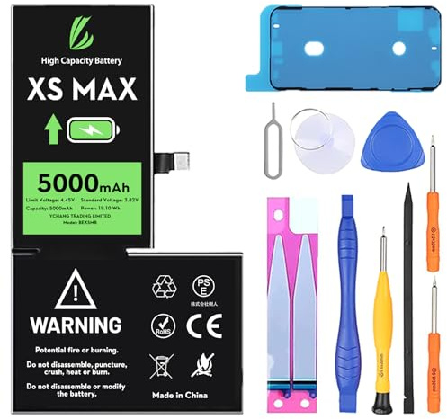 LL TRADER Battery Replacement for iPhone XS MAX 5000mAh with Repair Kit | Compatible with the iPhone XS MAX, A1921, A2101, A2102, A2103, A2104