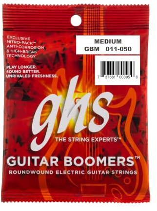 GHS Guitar Boomers - GBM - Electric Guitar String Set, Medium, .011-.050