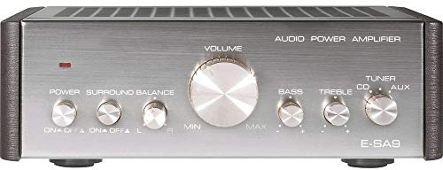Renkforce E-SA9 Stereo-Verstärker 2 x 12 W Silber (metallic), Dunkelbraun