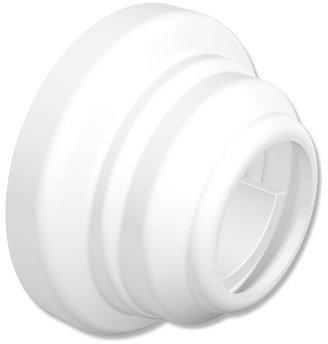 INTERDECO Gardinenstangen Wandlager und Nischenträger, aus Kunststoff, Weiß, Halterung für Vorhangstangen 28 mm, zur Seitenmontage in Nischen und Laibungen, Typ 1128401
