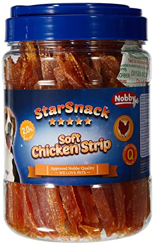 Nobby STARSNACK mjuk kyckling remsa burk 450 g