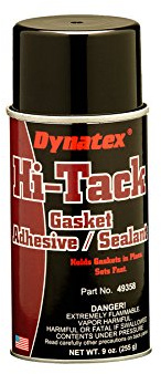 Dynatex 143328 Hi-Tack Gasket Spray 9oz - Aerosol Adhesive/Sealant, High Tack Gasket Sealant, Quick Drying, Resistant to Automotive Fuels and Oils, Suitable for Heavy Gasket Assembly