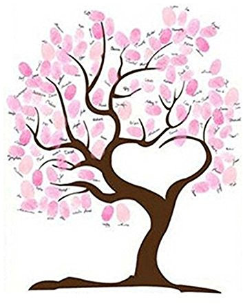 SwirlColor Matrimonio Libro degli ospiti Tela Albero Affare Tela Impermeabile Ospite Prenotare Tela