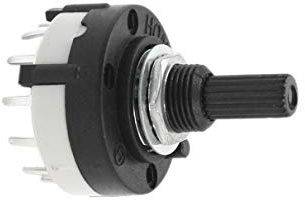 Aexit 2P6T 2 Pole 12 Position 6mm Axeldiameter Bandväljare Rotary Switch(Commutateur rotatif à sélecteur de bande, 2P6T, 2 pôles, 12 positions, 6 mm