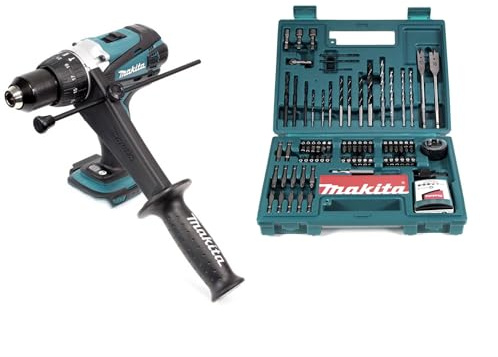 Makita DHP 458 Z Akku Schlagbohrschrauber 18V 91Nm Solo + Makita Bit & Bohrer-Set 100-teilig