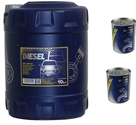 10L Motoröl MANNOL SAE 15W-40 DIESEL 2x MANNOL Motor Doctor ADDITIV