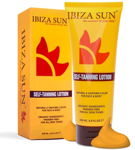 Ibiza Sun Lozione autoabbronzante Organico, Crema autoabbronzante Per viso e corpo, 200 ml