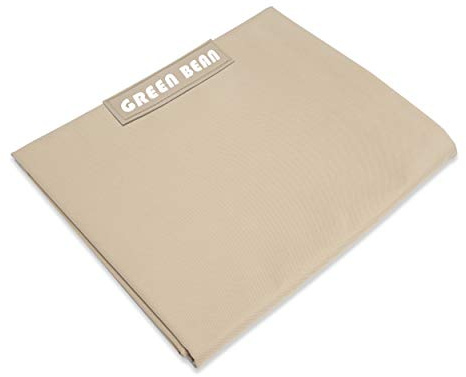 Green Bean© Square XL Poltrona a Sacco Gigante 120x160 cm - Rivestimento in PVC Interno ed Esterno - Fodera Senza Imbottitura - Rivestimento per Sedia Lounge - Lavabile - Beige