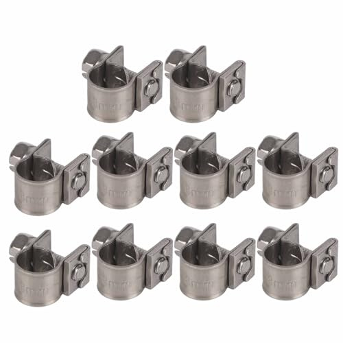 Abrazadera de perno en T de 6-20 mm Abrazadera de tubo de acero inoxidable 304 Abrazadera de manguera resistente (paquete de 10)(6-8Mm)