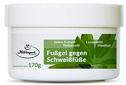 Crema per i piedi del sudore – Medio per l'odore del piede sudorazione fungo del piede – Il gel riduce il prurito gonfiore con salvia – Deodorante per piedi antibatterico per pelle secca rinfrescante,