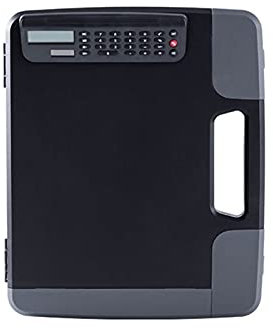 Planchettes à Pince Fichiers portables Documentation Presse-papiers de rangement Organisateur de stockage avec Calculatrice de bureau multifonctionnel fournitures de bureau porte document