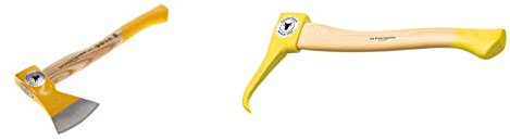 Ochsenkopf Forstbeil, Polierte Schneide, Robustes Eschenholz, 38 cm, 1,1 kg & Handsappie, Stiel aus Eschenholz, 380 mm, 775 g, für Holz, Forstwerkzeug, OX 173 E-0500