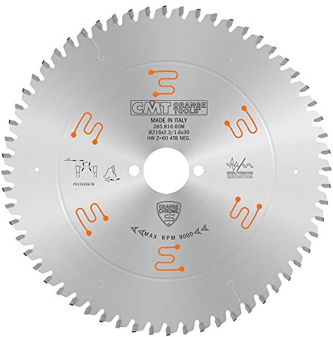 CMT ORANGE TOOLS 285.816.60M - KREISSÄGEBLÄTTER CHROME HW 216X2.3/1.6X30 Z60 ATB -5NEG