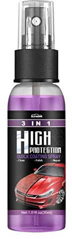 3in1 High Protection Quick Car Coating Spray - Auto Keramik Beschichtungsspray 3in1 - Hochschutz-autolackspray - Keramik Spray Beschichtung Schnell - Autolack Reparatur,schnellbeschichtungsspray