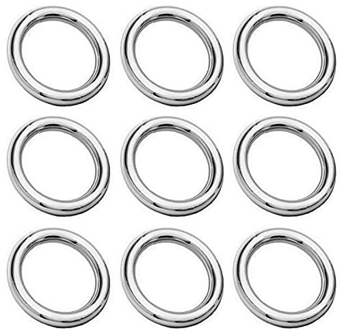 My-Bead Ösenringe Ø 8mm 925 Sterling Silber Schmuckringe geschlossen Basteln & Reparieren DIY Rundringe Schmuckherstellung (10 Stück)