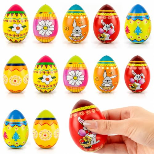 Ostereier Stressball Hillylolly Antistressball Erwachsene Kinder, Antistressball, Knetball Knautschball, Stressball für Kinder Erwachsene, Anti Stress Bälle, Ostern Party Geschenke Deko (A)