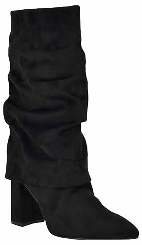 Nine West Botas Francis de media pantorrilla para mujer, negro (Black 002), 37 EU