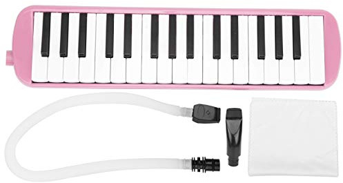 IRIN Melodica Blasmusikinstrument mit 32 Tasten, Geeignet für Anfänger-Übungstasche (Rosa)