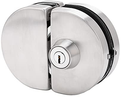 Serratura Per Porta a Doppio Vetro, Chiusura a Scatto Per Porta in Vetro, 3 Chiavi, Senza Trapano, Semicircolare, Per Stanze Private con Chiavi, Porte Interne, Manutenzione,