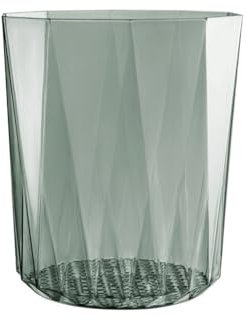 DTACBNEUZ Contenedores de Basura domésticos Papelera de plástico Transparente Redonda for salón, Dormitorio, Papelera for baño, Color Gris/Azul/Verde Contenedor de Basura(Grey)