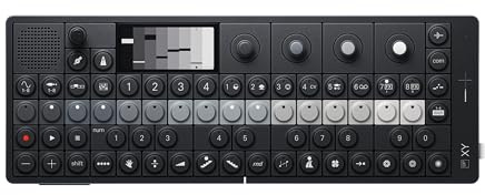Teenage Engineering OP–XY tragbarer Synthesizer und Sampler (64-Schritt-Sequenzer mit 8 Synth-Engines, integriertem Mikrofon und Lautsprecher, Recording-Equipment), Schwarz
