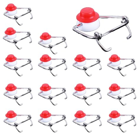 Papakesue 15 Pcs Flip Top Bottle Replacement Caps w/ 8 Sealing Silicone Gasket, Airtight Lids Leakproof Flip Top Stopper for 18mm Glass Bottles Swing Top Lids Fit 8/17.5/26/35oz Beer Bottles (15Pcs)