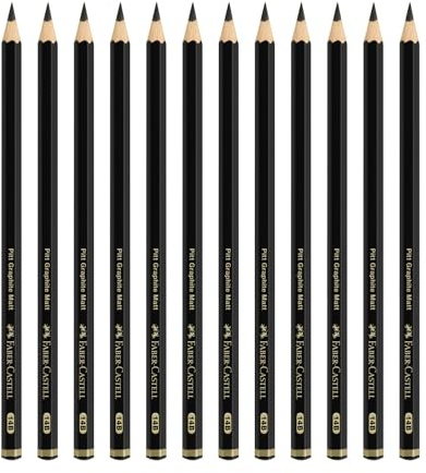 Faber-Castell - Bleistifte Pitt Graphite Matt 14B, 12 Stück | Extra matte Zeichenstifte für Skizzen, Zeichnungen und kontrastreiche Kunstwerke