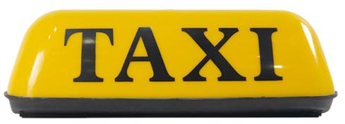 Taxi Licht, Auto-Roof Sign, Retro-LED-Anzeige, leuchtend gelb, PP-Schale mit magnetischer Basis, für Taxi-Fahrer, Nachtsicht, 33,2 x 16,06 x 4,45 cm, Gelb, Weiß, 1 Stück