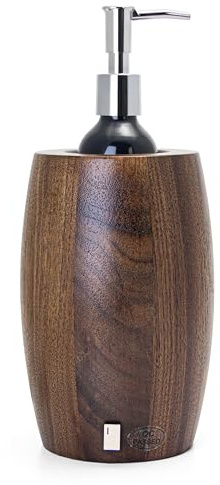 Elitzia Chauffe-huile de massage en noyer noir naturel pour gel, lotion, essence, crème, chauffe-huile de massage, bouteilles à pompe en métal, chauffage plus rapide et isolant, chauffe-lotion