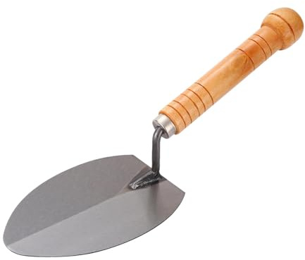 Aymzbd Betontraufel Mauerwerk Handwerkzeug mit Ergonomischem Griff Aus Holz Langlebiger Carbonstahl für Gleichmäßiges Verteilen von Beton Zement Und Putz für, 35cm