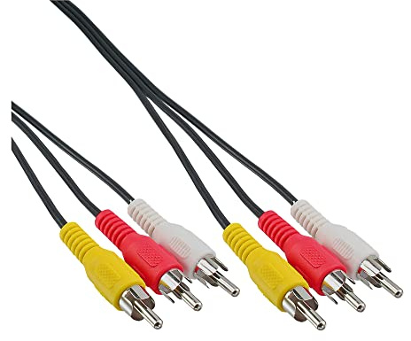 InLine 89996 Cinch Kabel, Audio/Video 3x Cinch, Stecker / Stecker, 2m