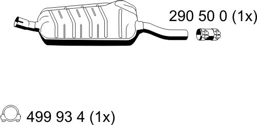 ERNST Mittelschalldämpfer 275002